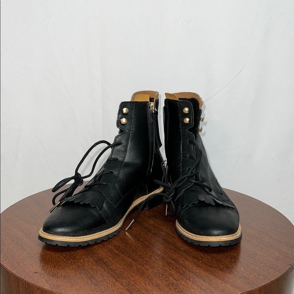 Toms Black Lace Up Boots